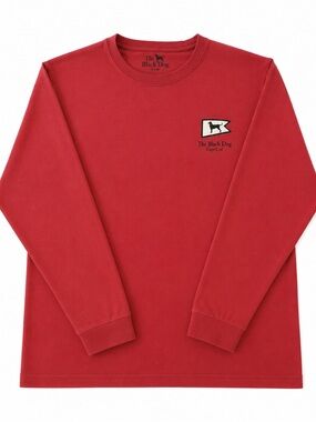 The Black Dog Men's Long-Sleeve Tee in Coral